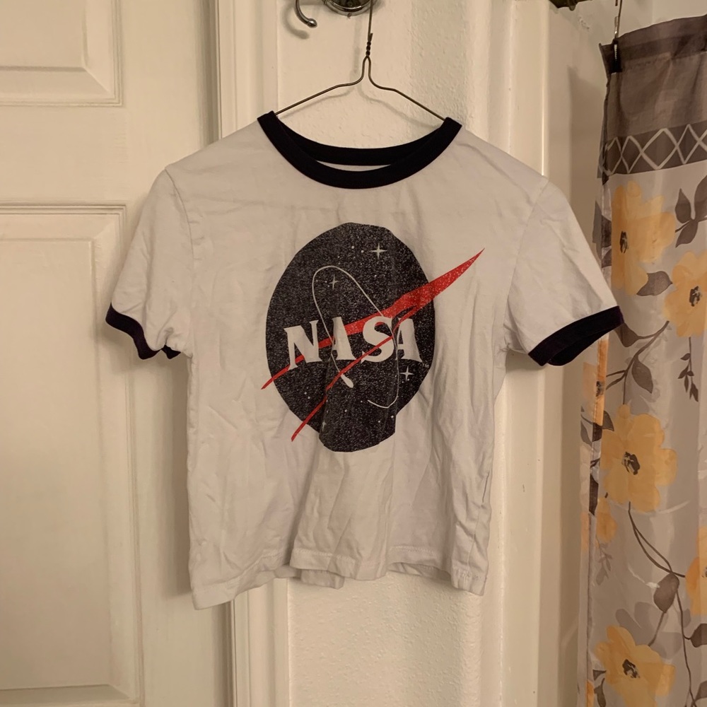 NASA cropped ringer T-shirt